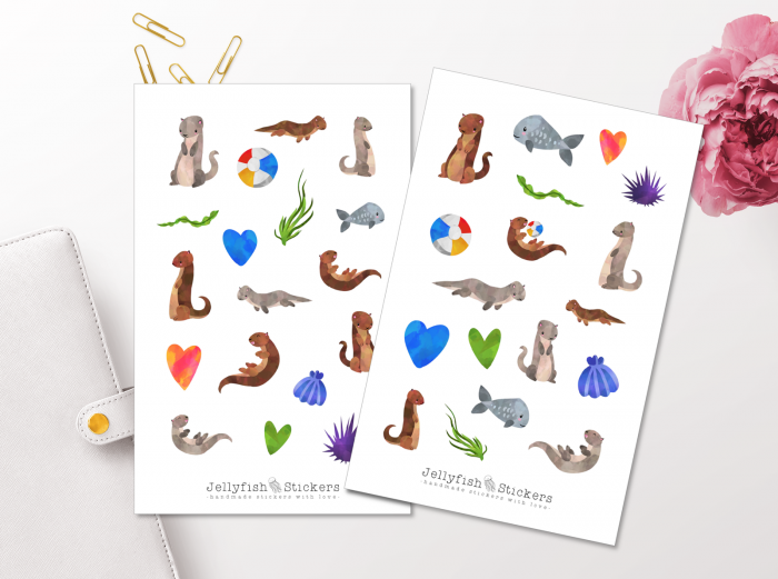 Otter Sticker Set